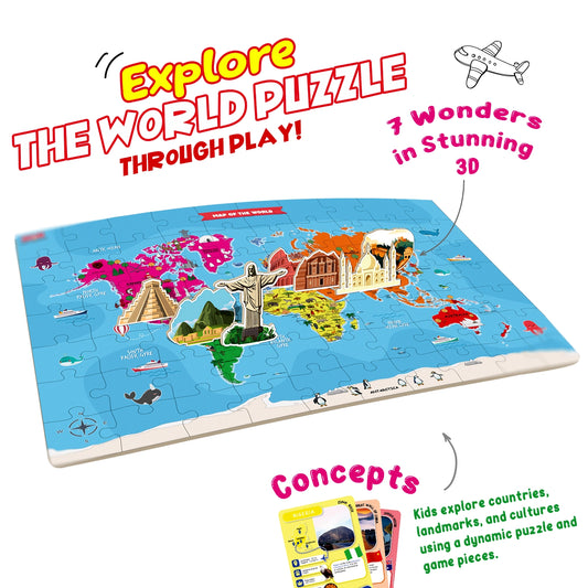 Around the World Educational Geography Board Game for Kids & Families