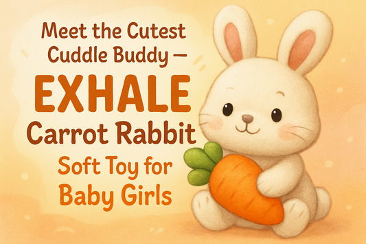 Meet the Cutest Cuddle Buddy – EXHALE Carrot Rabbit Soft Toy for Baby Girls
