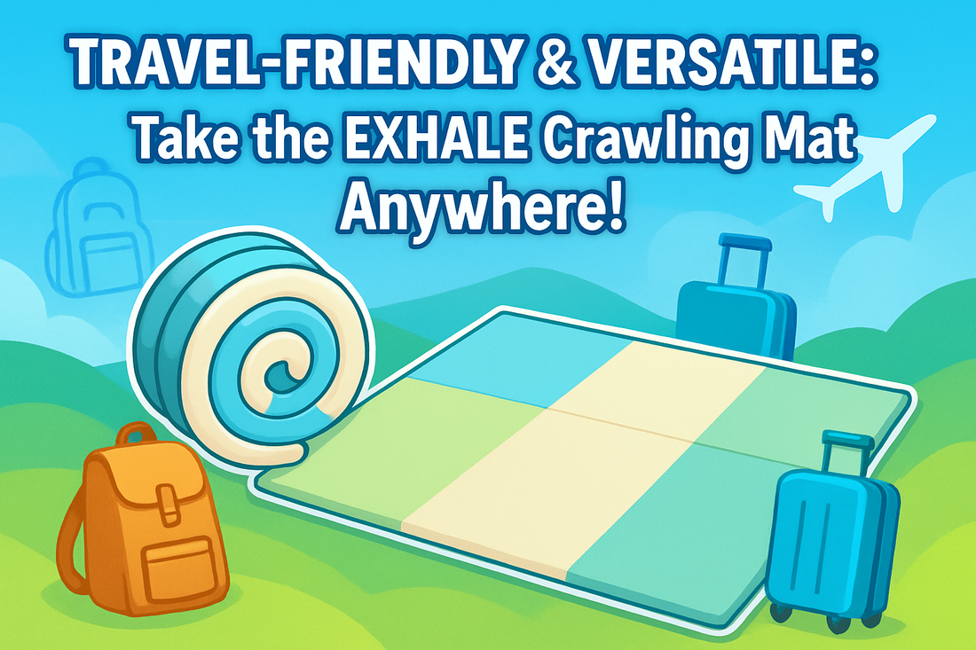 Travel-Friendly & Versatile: Take the EXHALE Crawling Mat Anywhere!