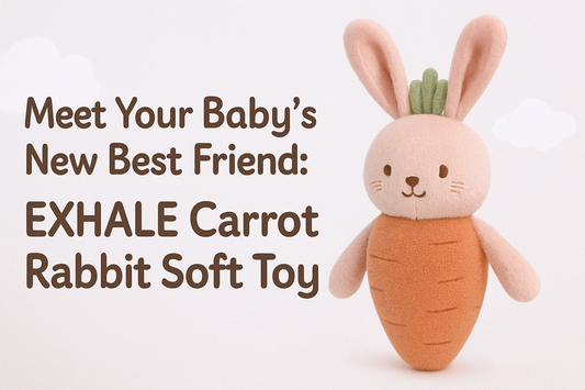 “Meet Your Baby’s New Best Friend: EXHALE Carrot Rabbit Soft Toy”