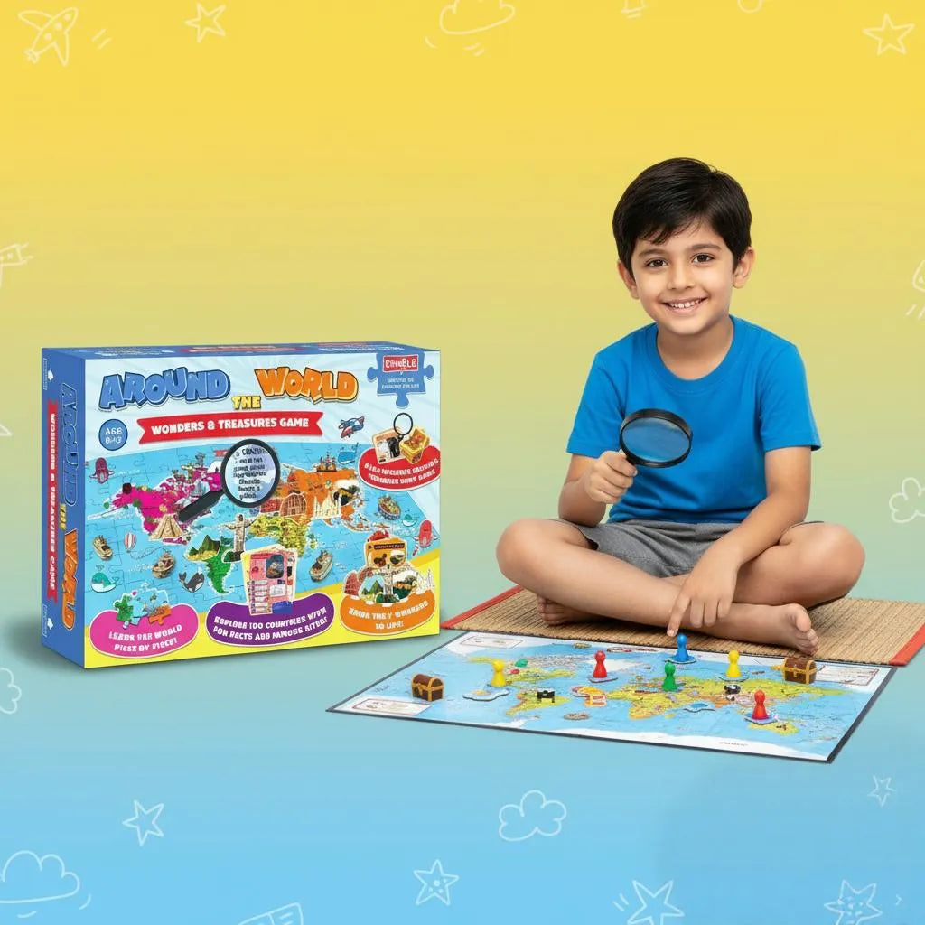 Around the World: The Ultimate Educational Geography Board Game for Kids & Families