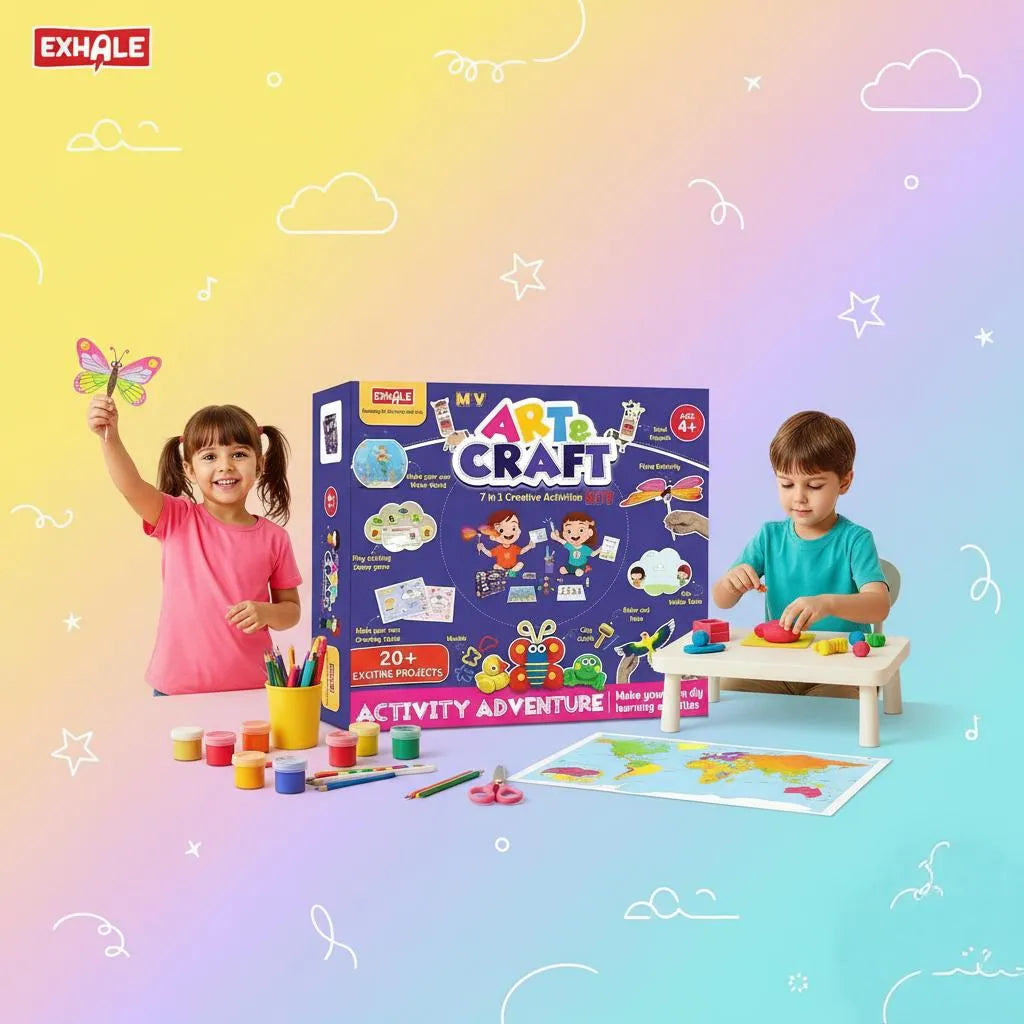 A Colorful Journey of Fun & Learning - Discover the Magic of Exhale’s 7-in-1 Art & Craft Kit