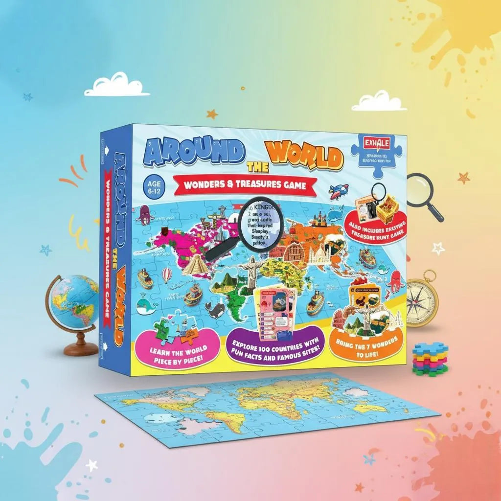 Explore, Learn, and Bond - The Ultimate Geography Board Game for Curious Kids and Families