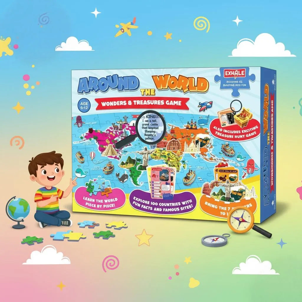 Take a Trip Without Leaving Home - Explore with the 'Around the World' Geography Board Game