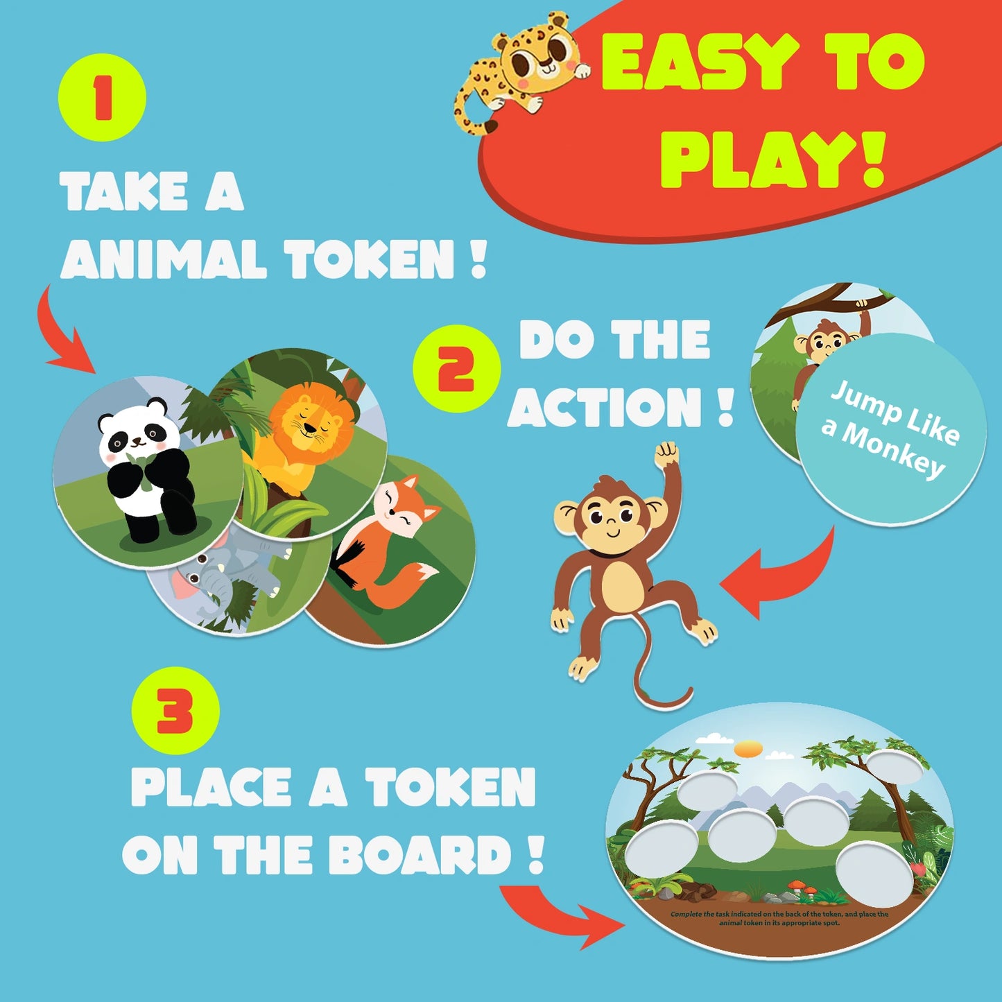 Act and Learn Educational Game - Interactive Learning Toy for Kids Ages 2-8
