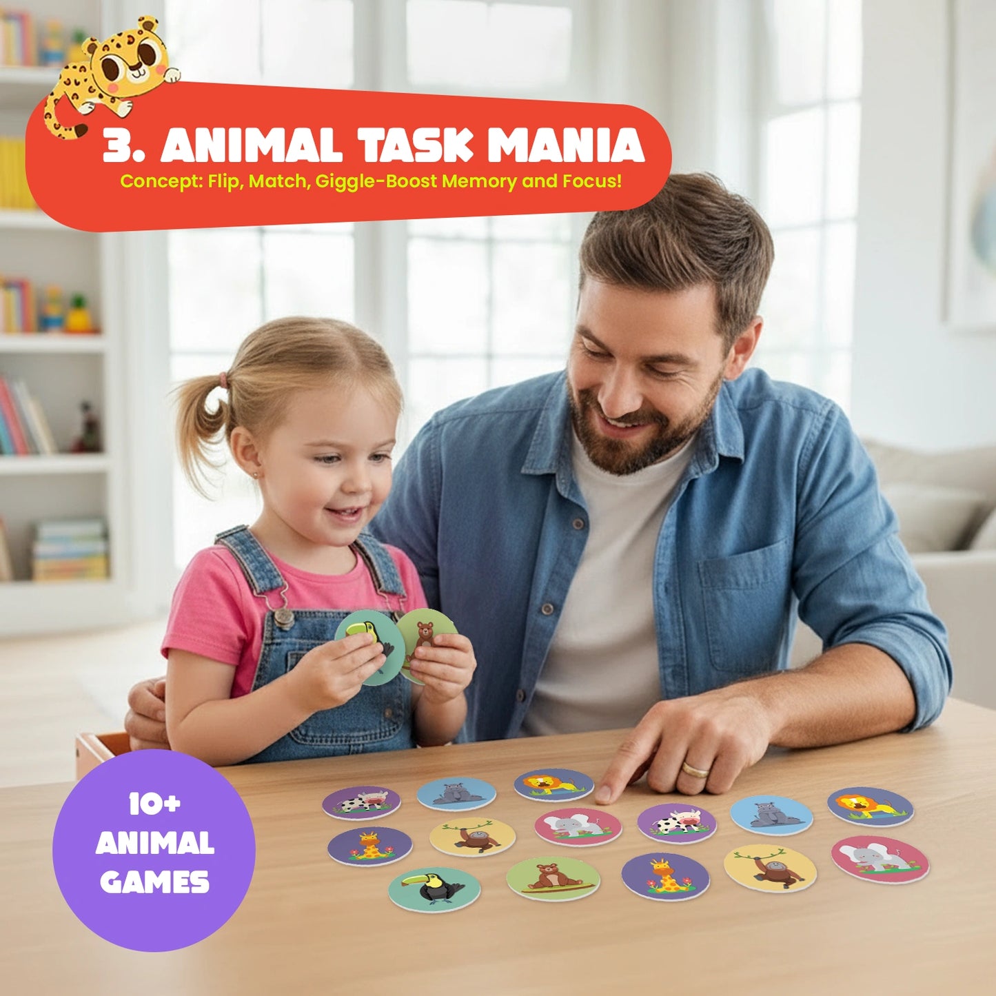 Act and Learn Educational Game - Interactive Learning Toy for Kids Ages 2-8