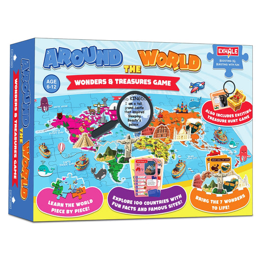 Around the World Educational Geography Board Game for Kids & Families