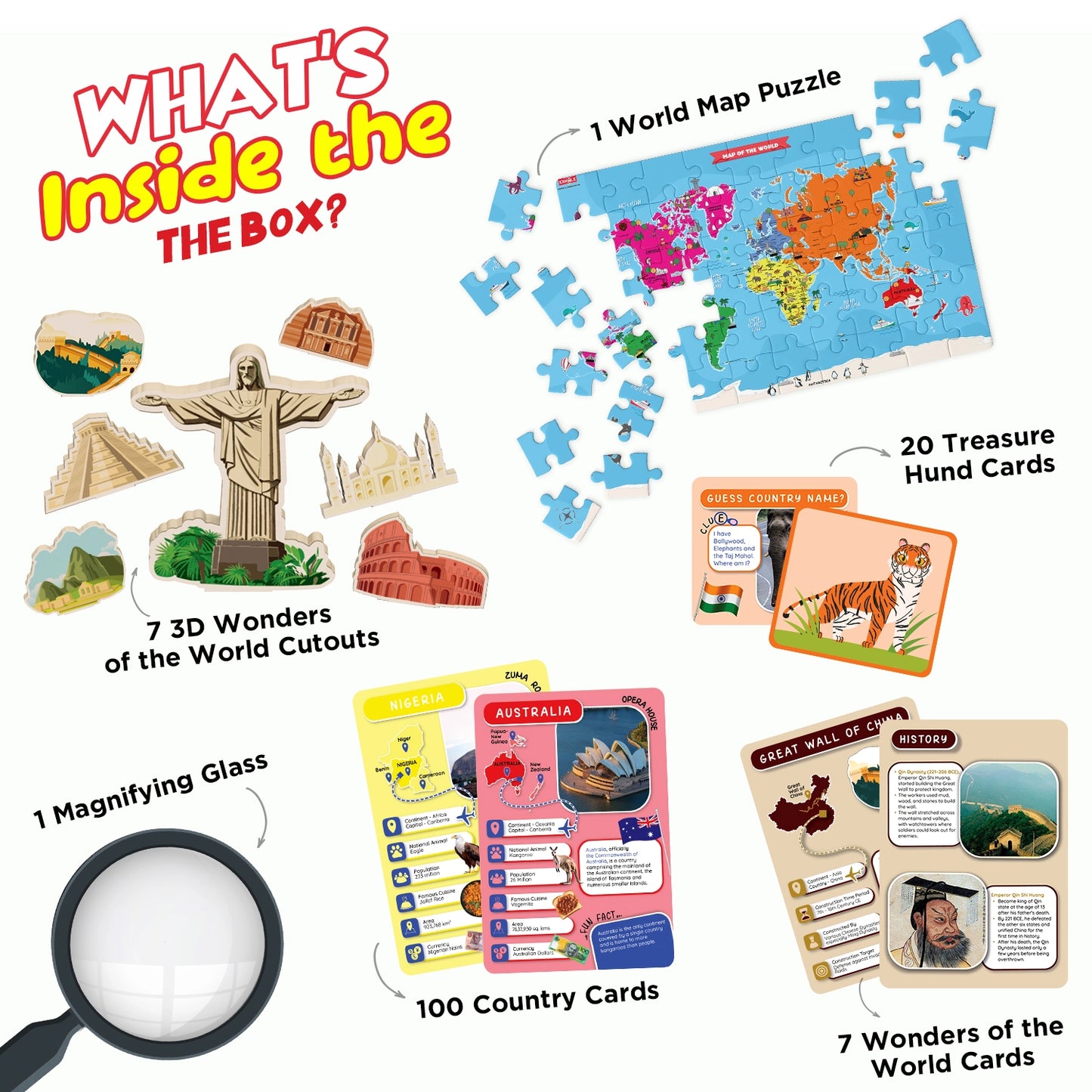 Around the World Educational Geography Board Game for Kids & Families