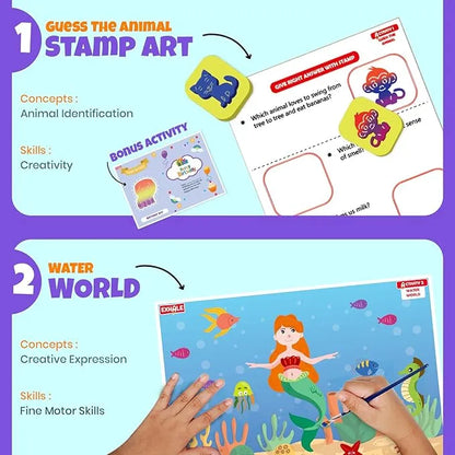 Exhale 7-in-1 Art & Craft Kit for Kids - 20+ Fun DIY Projects