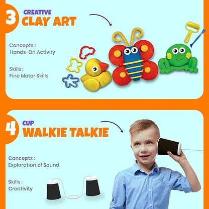 Exhale 7-in-1 Art & Craft Kit for Kids - 20+ Fun DIY Projects