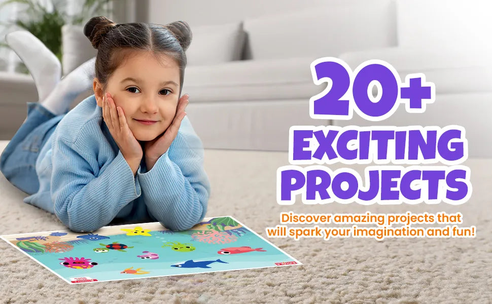 Exhale 7-in-1 Art & Craft Kit for Kids - 20+ Fun DIY Projects A+ Image 4