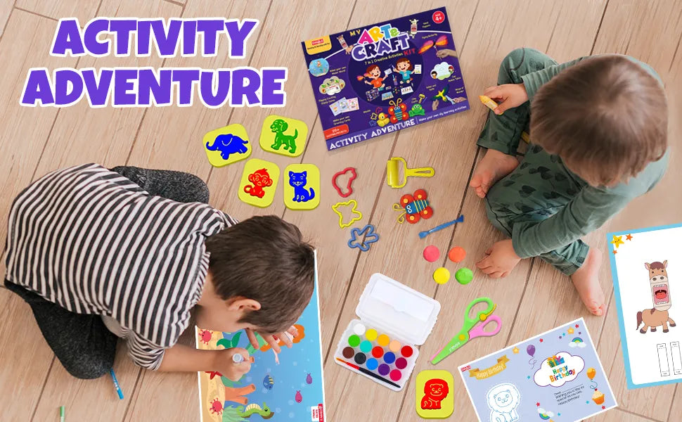 Exhale 7-in-1 Art & Craft Kit for Kids - 20+ Fun DIY Projects A+ Image 2