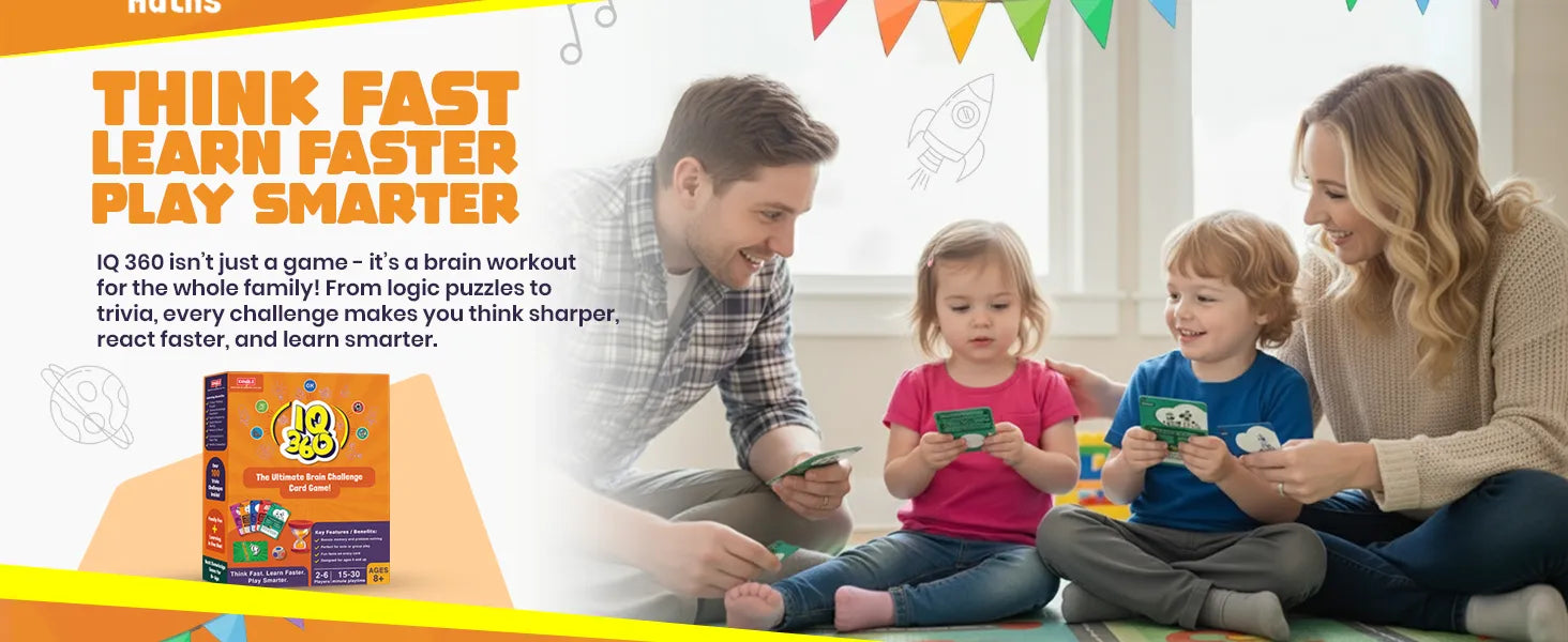 Exhale IQ 360 Trivia Board Game for Kids & Families | Fun Educational Learning Toy with 100+ Challenges, Dice & Timer | Brain Teaser Card Game for Ages 8+, 2–6 Players, Family Party Game Night A+ Image 2