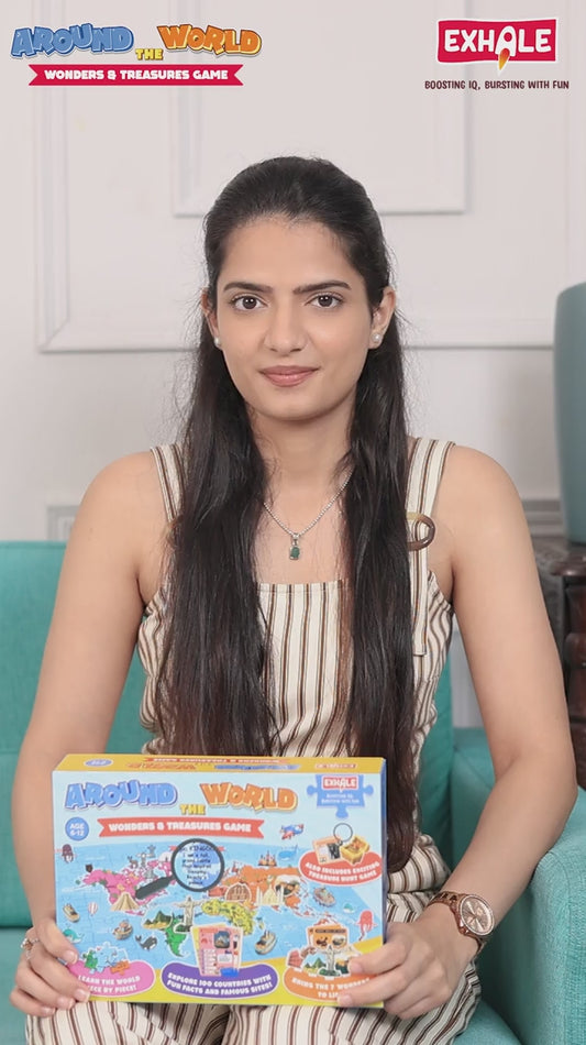 Around the World Educational Geography Board Game for Kids & Families